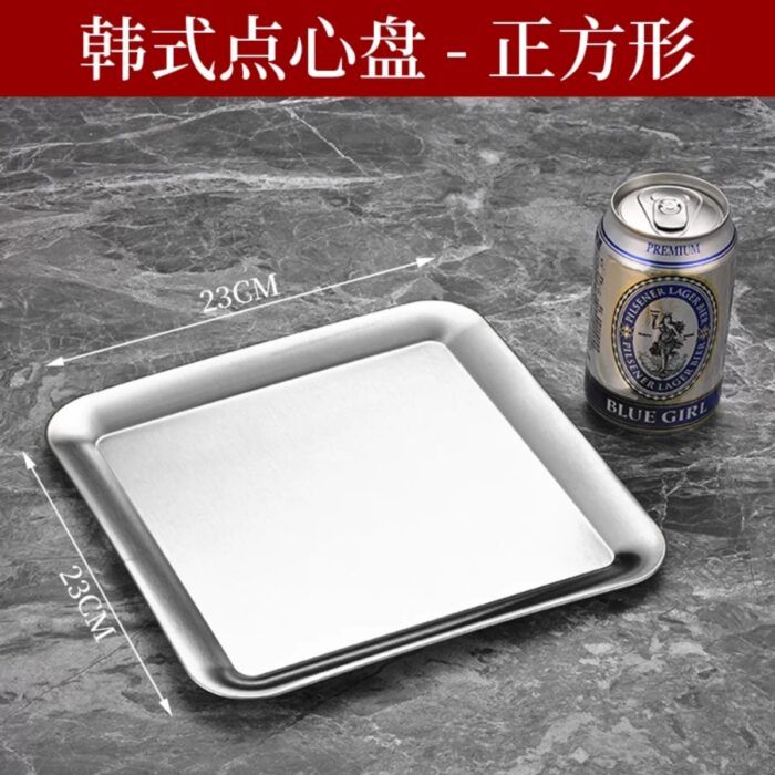 đĩa inox điểm tâm hàn quốc cao cấp, đĩa inox hàn quốc vuông, đĩa inox hàn quốc chữ nhật