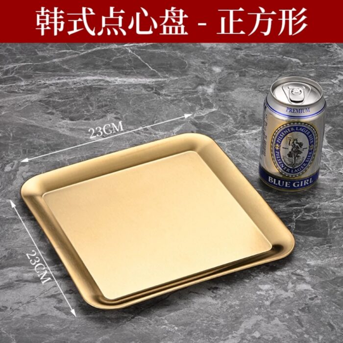 đĩa inox điểm tâm hàn quốc cao cấp, đĩa inox hàn quốc vuông, đĩa inox hàn quốc chữ nhật