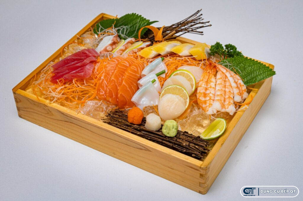 Khay chữ nhật giả vân gỗ 