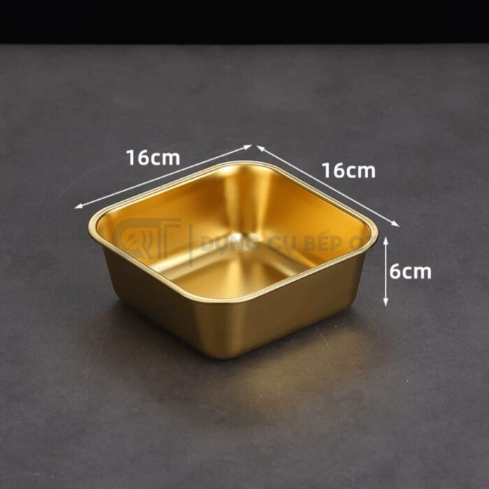 Khay Inox Vuông Sâu Có Nắp Hàn Quốc