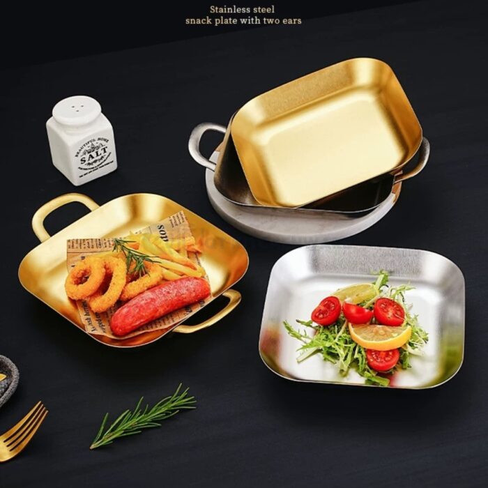 khay inox vuông tay cầm hàn quốc cao cấp, khay vuông inox tay bê hàn quốc, đĩa inox tròn hàn quốc đế bằng cao cấp, đĩa hàn quốc đế bằng, đĩa inox tròn đế bằng, đĩa inox 2 lớp hàn quốc, đĩa inox hàn quốc 2 tay bê cao cấp