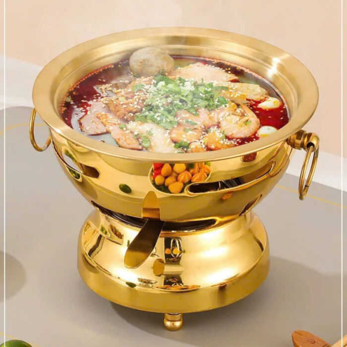 nồi lẩu mini inox có bếp cồn hàn quốc cao cấp, nồi lẩu mini, nồi lẩu ăn 1 người