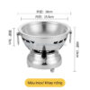 nồi lẩu mini inox có bếp cồn hàn quốc cao cấp, nồi lẩu mini, nồi lẩu ăn 1 người