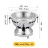 nồi lẩu mini inox có bếp cồn hàn quốc cao cấp, nồi lẩu mini, nồi lẩu ăn 1 người