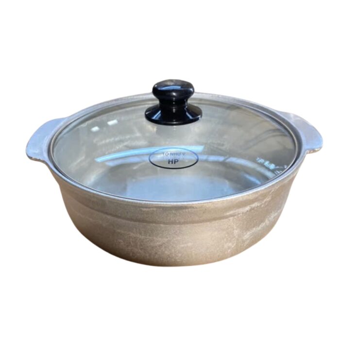 nồi tộ gang nắp kính, nồi gang nắp kính, tộ gang kho cá