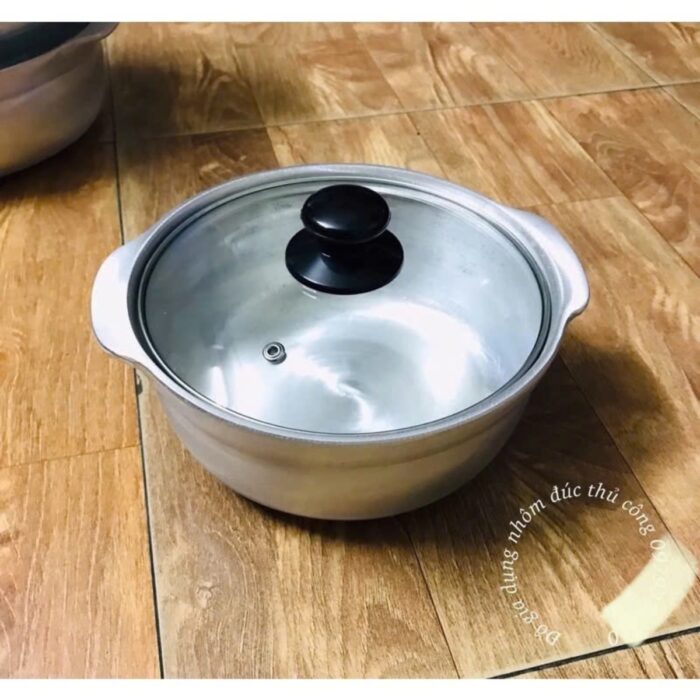 nồi tộ gang nắp kính, nồi gang nắp kính, tộ gang kho cá