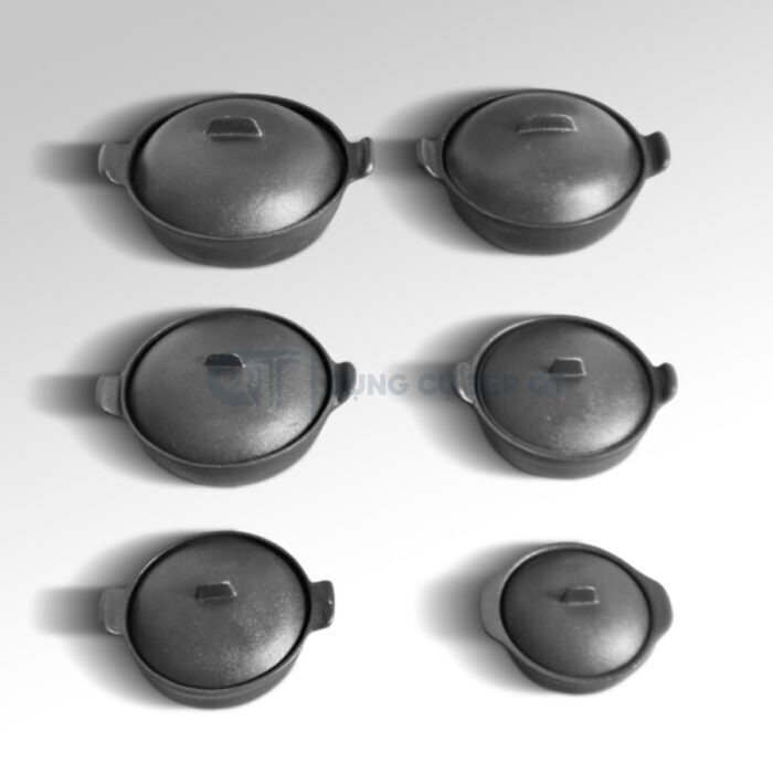thố gang đen chống dính cao cấp, thố gang, nồi gang
