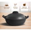 thố gang đen chống dính cao cấp, thố gang, nồi gang