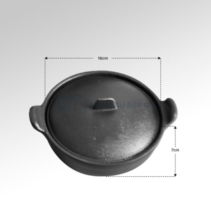 thố gang đen chống dính cao cấp, thố gang, nồi gang