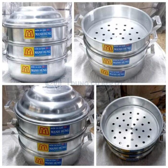 xửng hấp nhôm lớn, xửng hấp nhôm 60cm, xửng hấp bằng nhôm