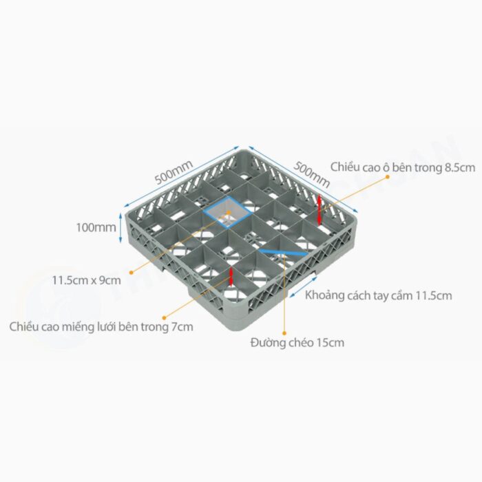 rack đựng ly cốc 20 ngăn cao cấp, rack nhựa 20 ô, rack đựng ly 20 ô