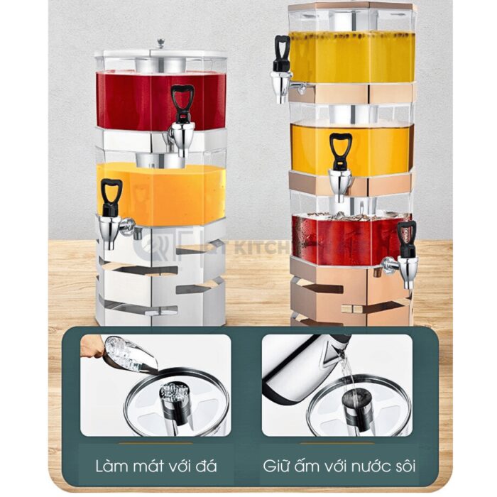 Không thể thiếu những chiếc bình đựng nước trái cây buffet 