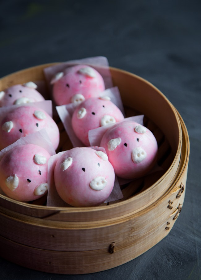 Bánh khoai lang tím hấp tạo hình ngộ nghĩnh