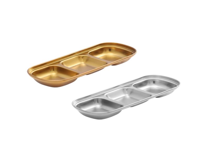 Khay đựng nước chấm inox nhiều ngăn