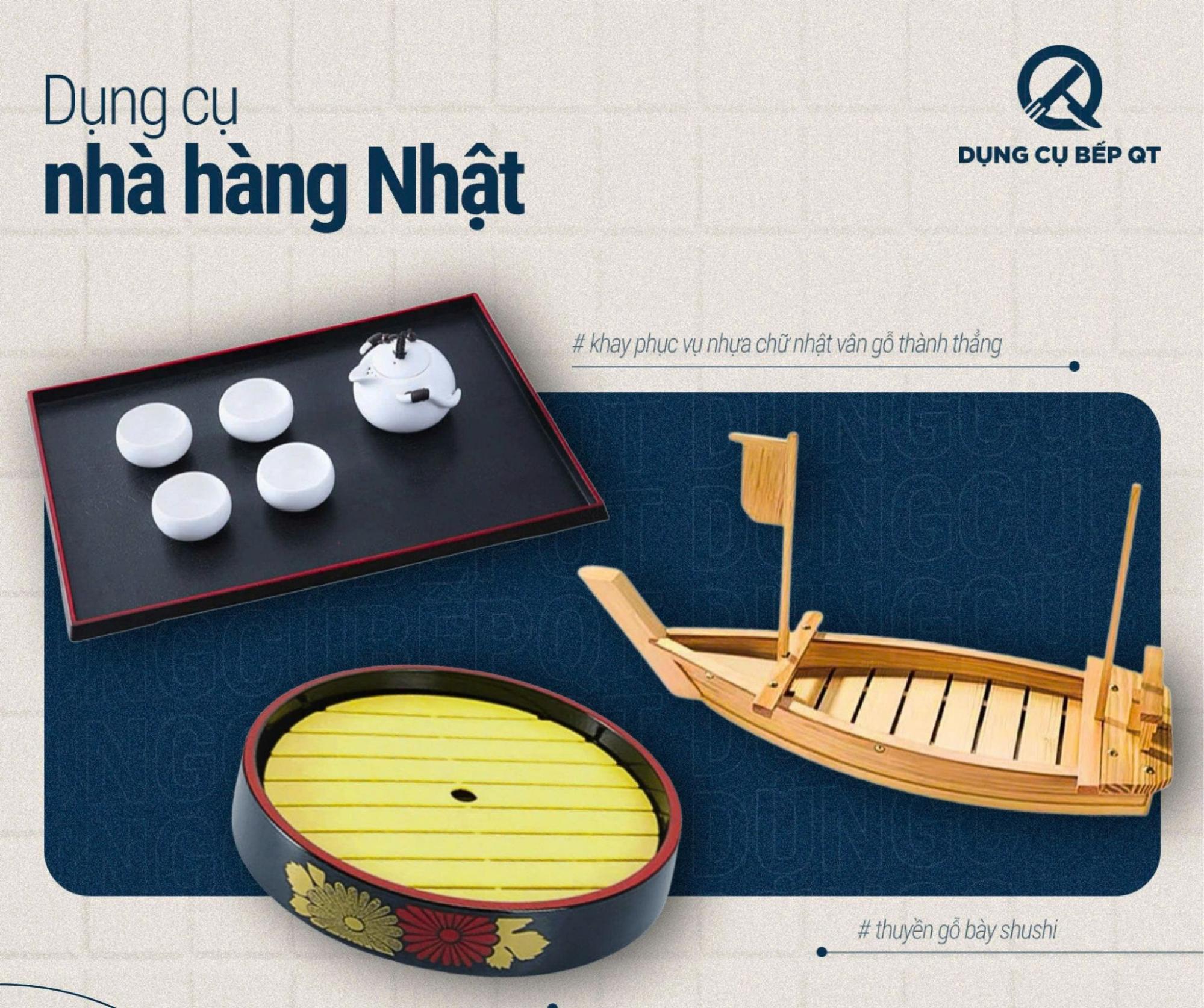 Dụng cụ bếp QT sẵn kho nhiều dụng cụ chuyên biệt cho nhà hàng Nhật