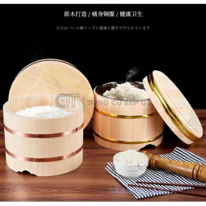 thố gỗ ủ cơm sushi