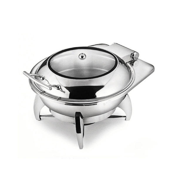 >> Nồi hâm buffet tròn, nắp kính