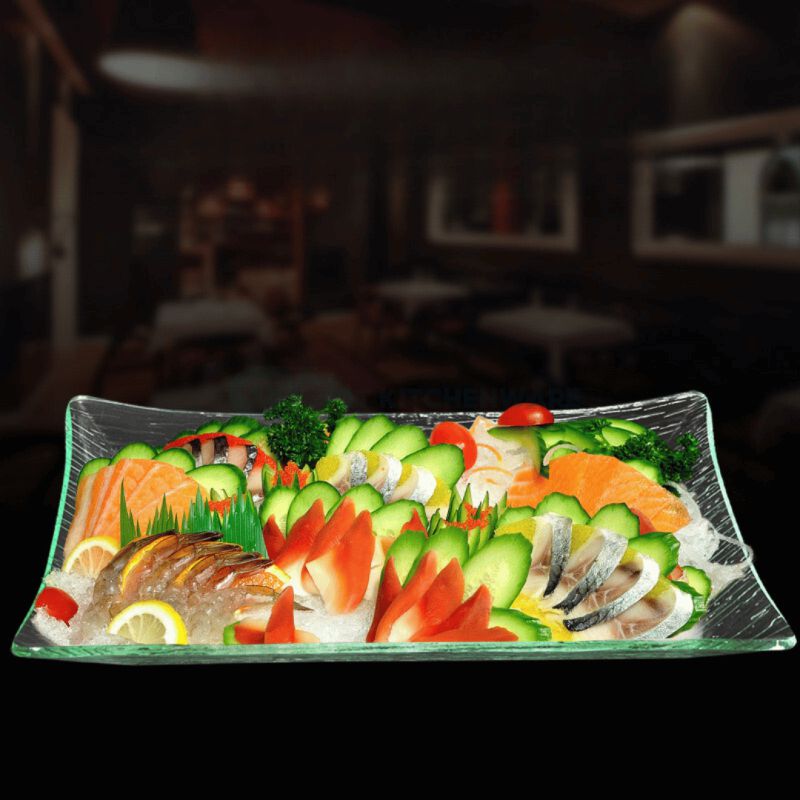 Khay nhựa trong hình chữ nhật 