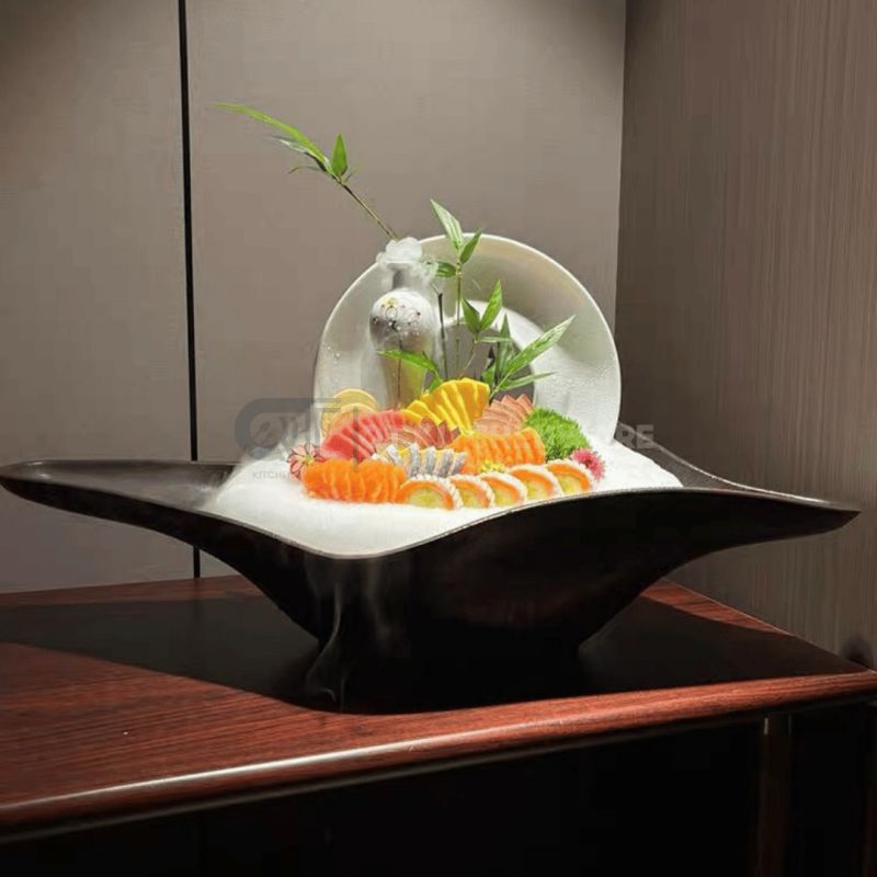 Khay Sushi Sashimi Vỏ Sò Nâu Nhựa