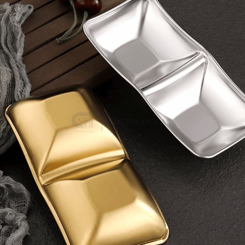 Dụng cụ bếp QT - Quang Thúy sẵn kho rất nhiều mẫu khay đựng nước chấm 2 ngăn