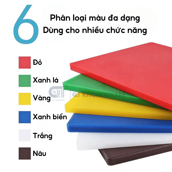 Thớt nhựa công nghiệp phân loại theo màu sắc