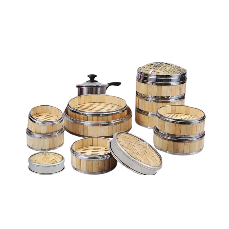 Xửng tre hấp dimsum có nhiều kích thước khác nhau